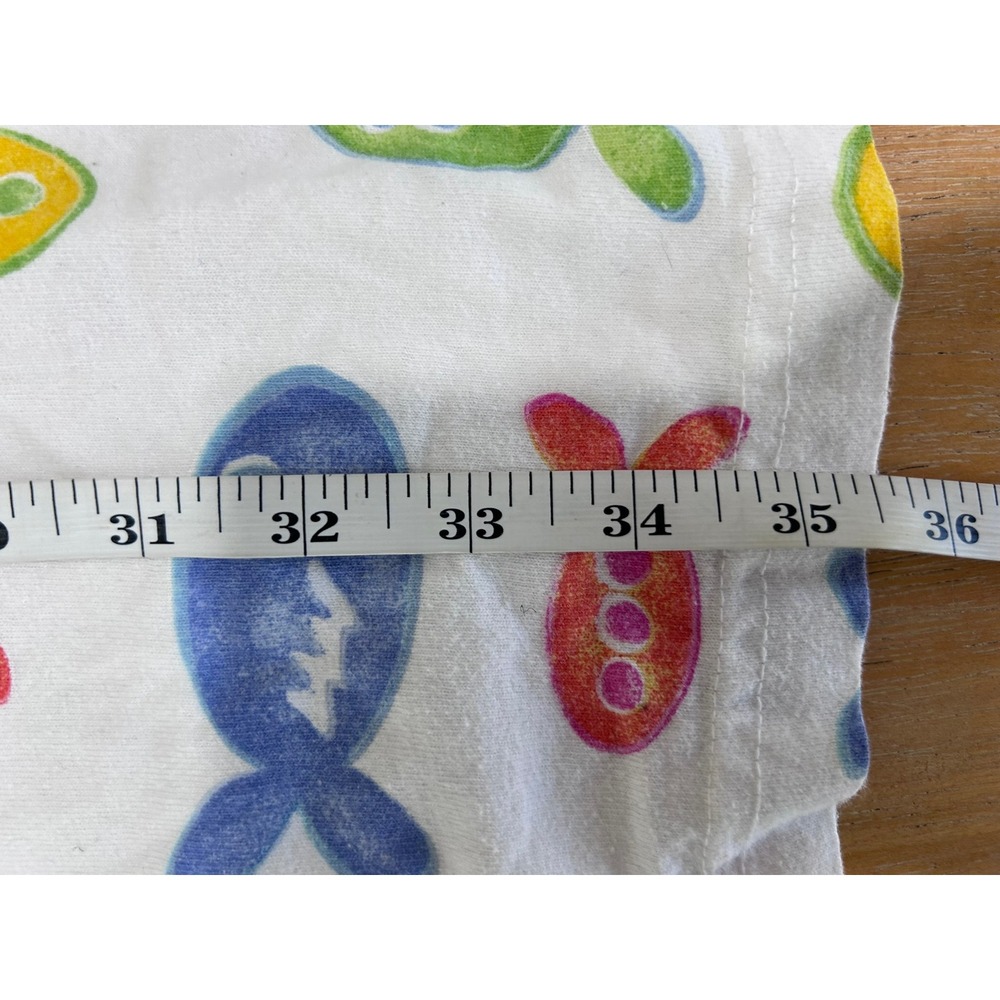 VTG Fresh Produce Womens M Cotton Fish Print Short Sleeve T-Shirt Dress USA - Picture 6 of 8
